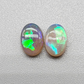 BUNDLE- Set of 2 Dark opals with blocky green patterns