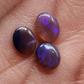 BUNDLE- Set of 3 Dark crystal opals with purple hues