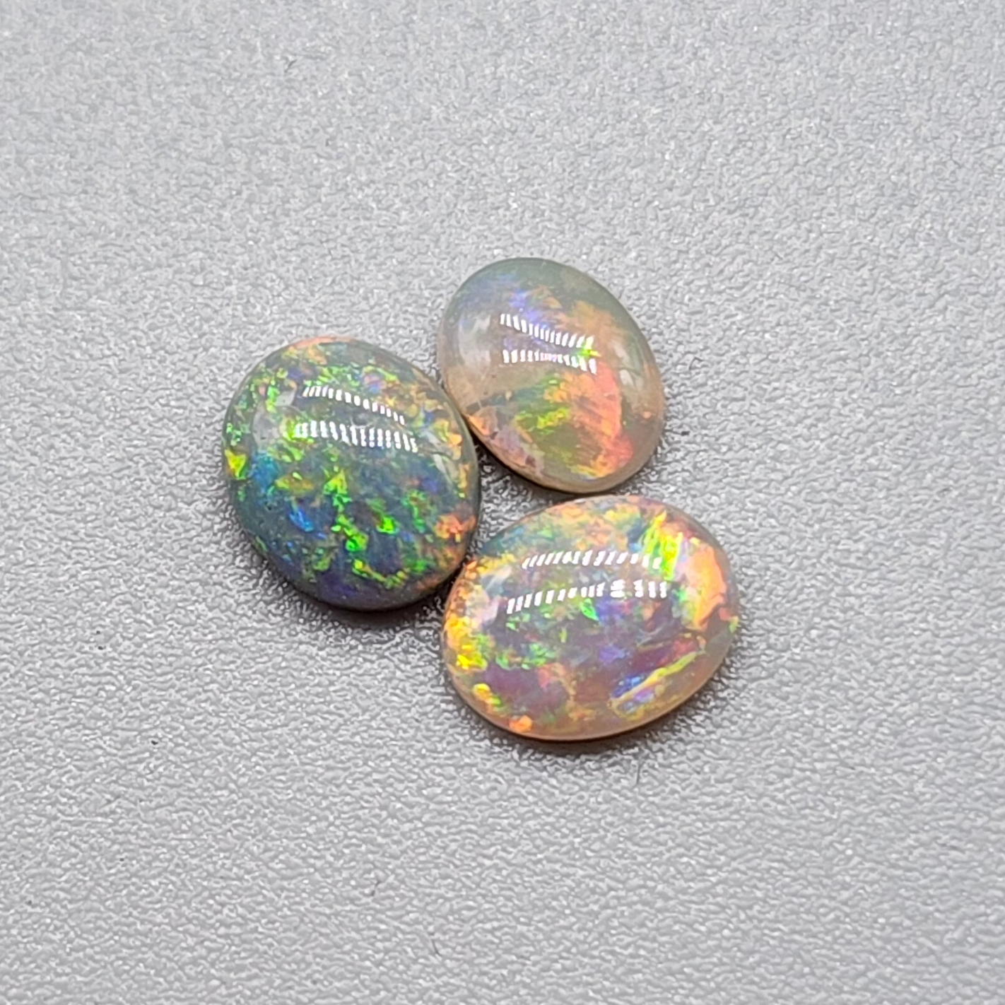 BUNDLE- Set of 3 Dark opals with multi color patterns