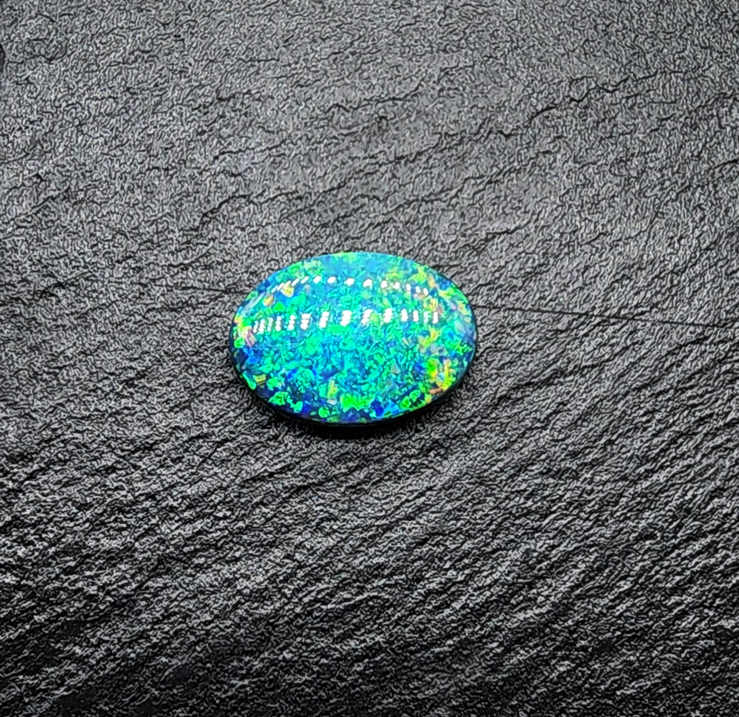 world class Black opal with exceptional green-multi color floral pattern