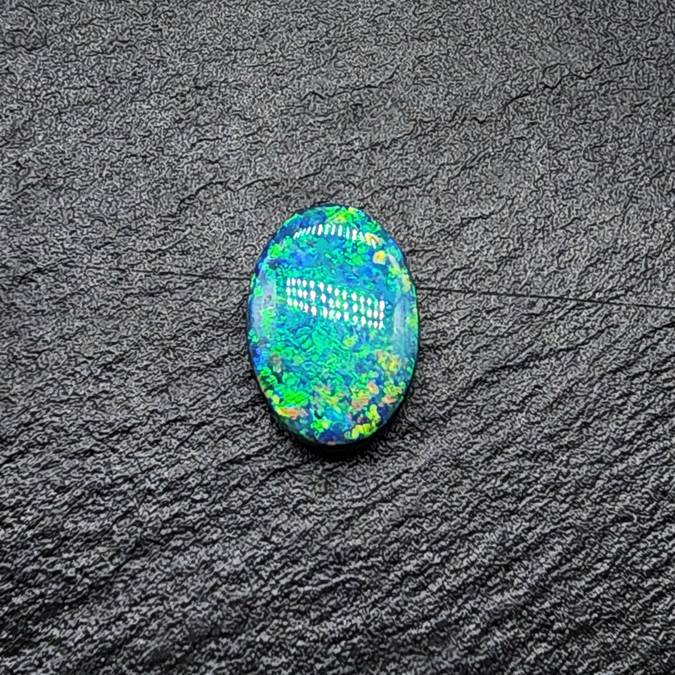 world class Black opal with exceptional green-multi color floral pattern