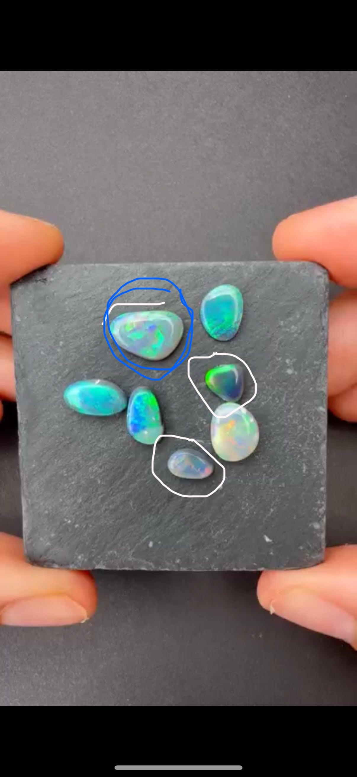 1.08 Crystal Opal With A Green, Blue Play Of Color, From Lightning Ridge Australia