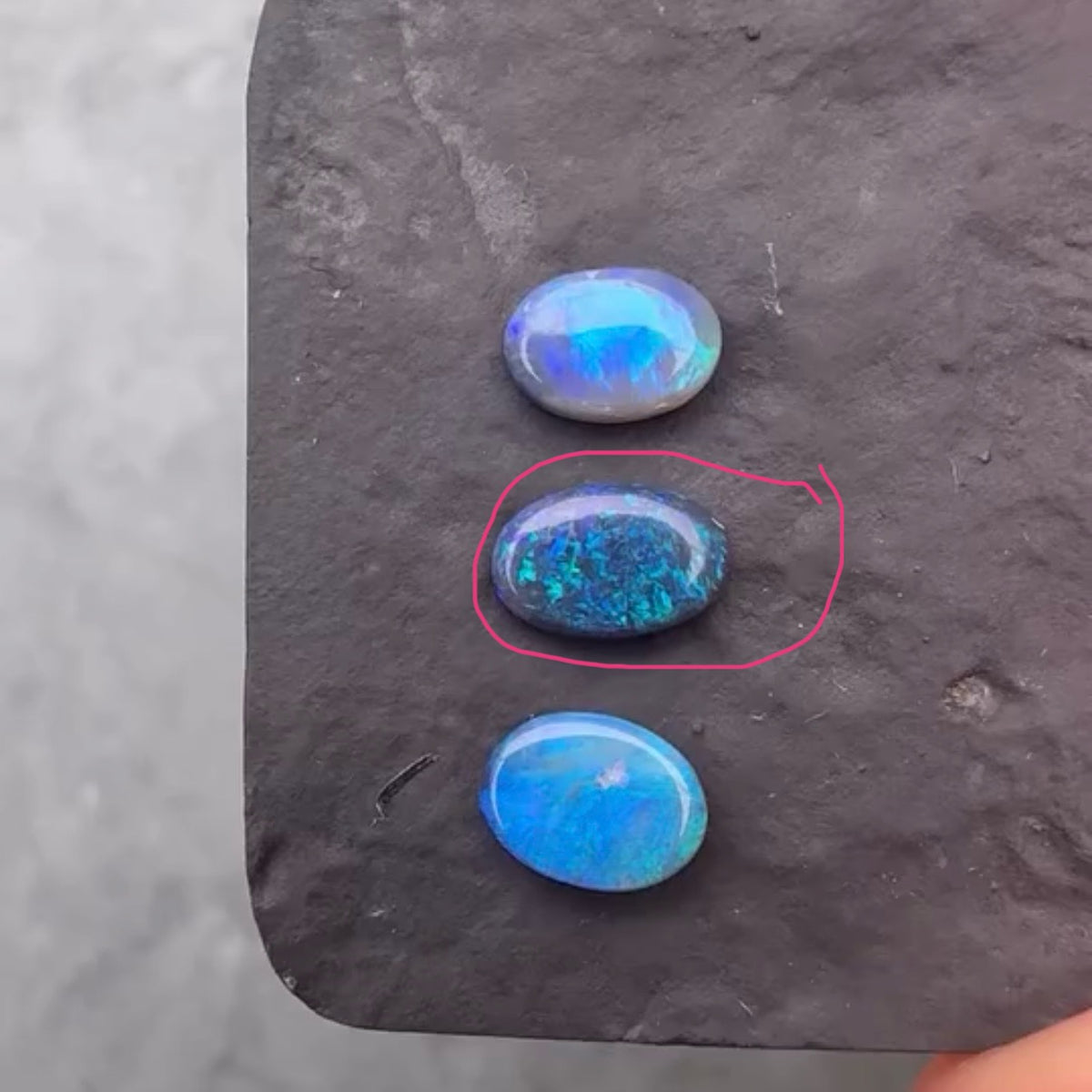 Black Opal Parcel For Mooh With Green, Blue and Green, Yellow, Gold Play Of Color, From Lightning Ridge Australia