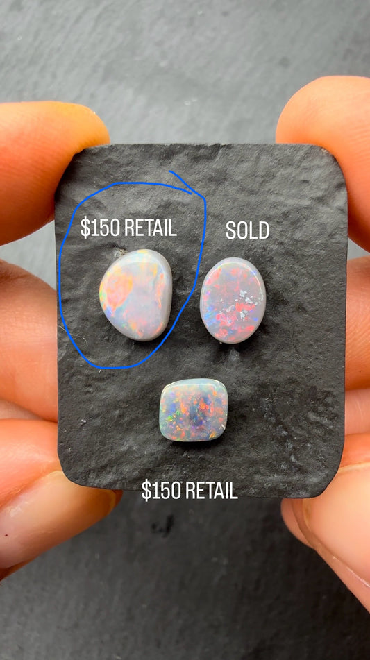 0.80ct Dark Opal Parcel With A Red, Pink Multicolor Play Of Color, From Lightning Ridge Australia