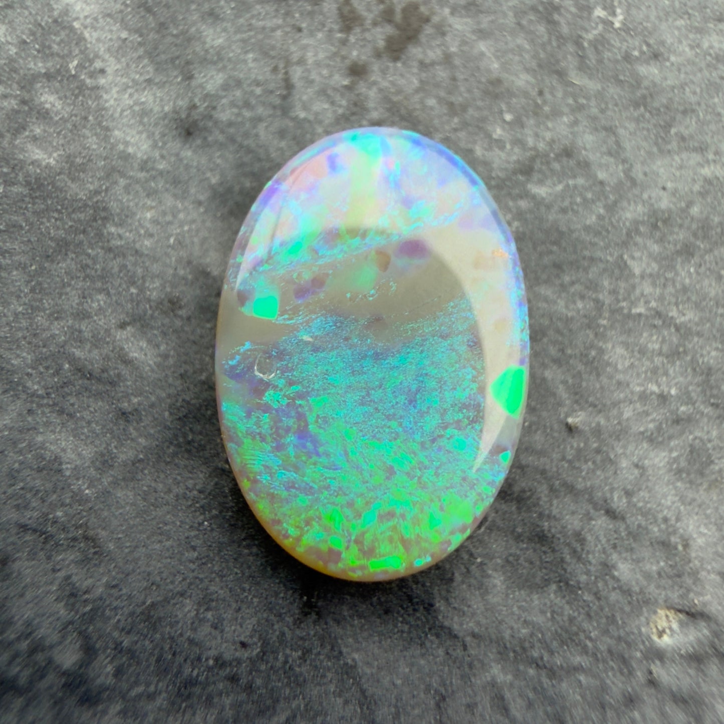 1.5cts Affordable Dark Opal With A Green, Blue Play Of Color, From Lightning Ridge Australia