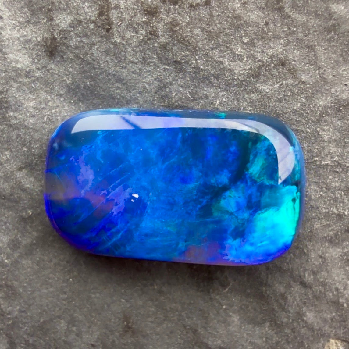 1.41cts Affordable Black Opal With A Deep Blue Green Play Of Color, From Lightning Ridge Australia