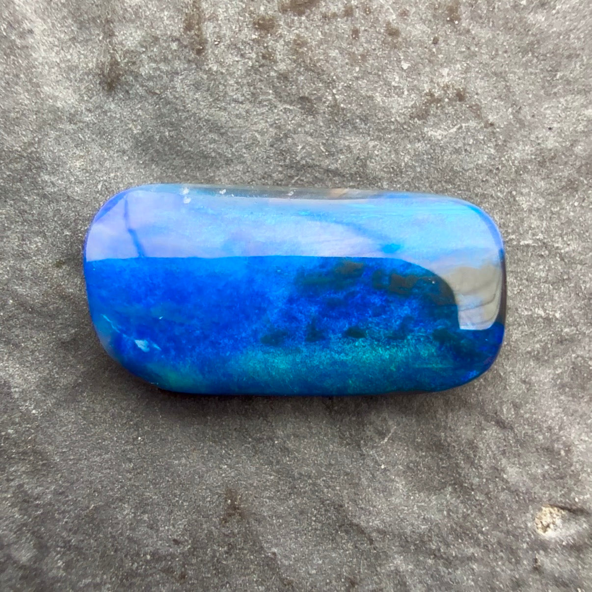 1.3cts  Affordable Black Opal With A Deep Blue Green Play Of Color, From Lightning Ridge Australia