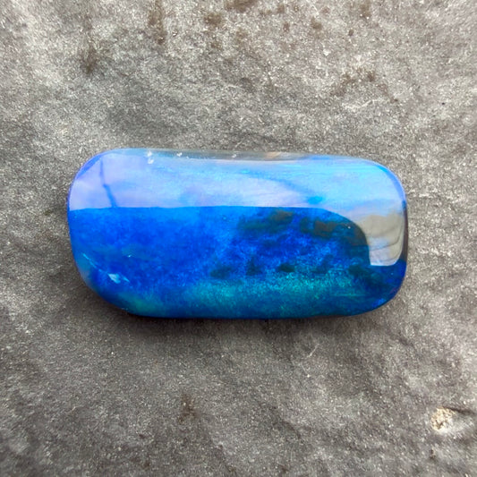 1.3cts  Affordable Black Opal With A Deep Blue Green Play Of Color, From Lightning Ridge Australia