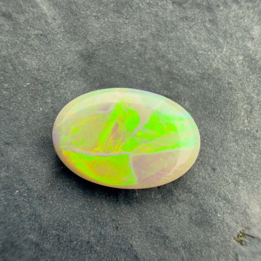 1.12cts Affordable Dark Opal With A Green Yellow Gold Play Of Color, From Lightning Ridge Australia