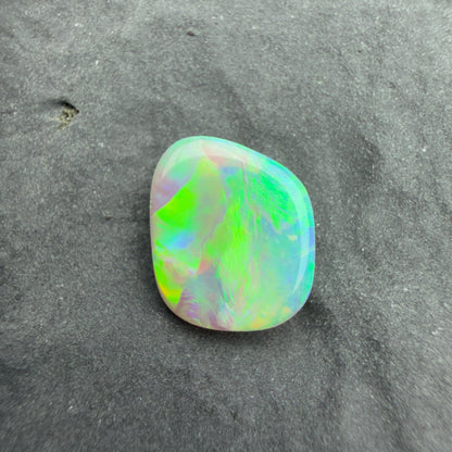 0.74cts Affordable Dark Opal With A Green Yellow Gold Play Of Color, From Lightning Ridge Australia