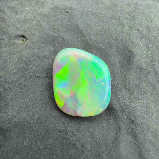 0.74cts Affordable Dark Opal With A Green Yellow Gold Play Of Color, From Lightning Ridge Australia