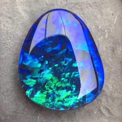 9.38ct World Class Gem Black Opal With Deep Blue Green With Speckled Pattern from Lightning Ridge Australia