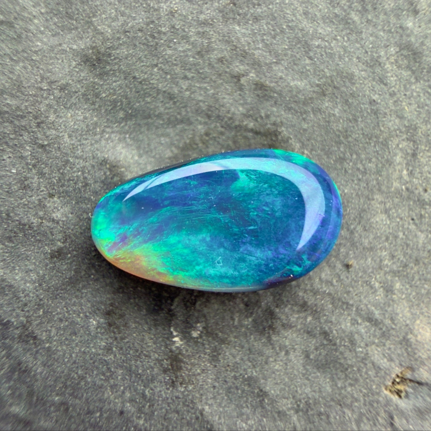 0.84cts Affordable Black Opal With Deep Blue And Green Play Of Color, From Lightning Ridge Australia