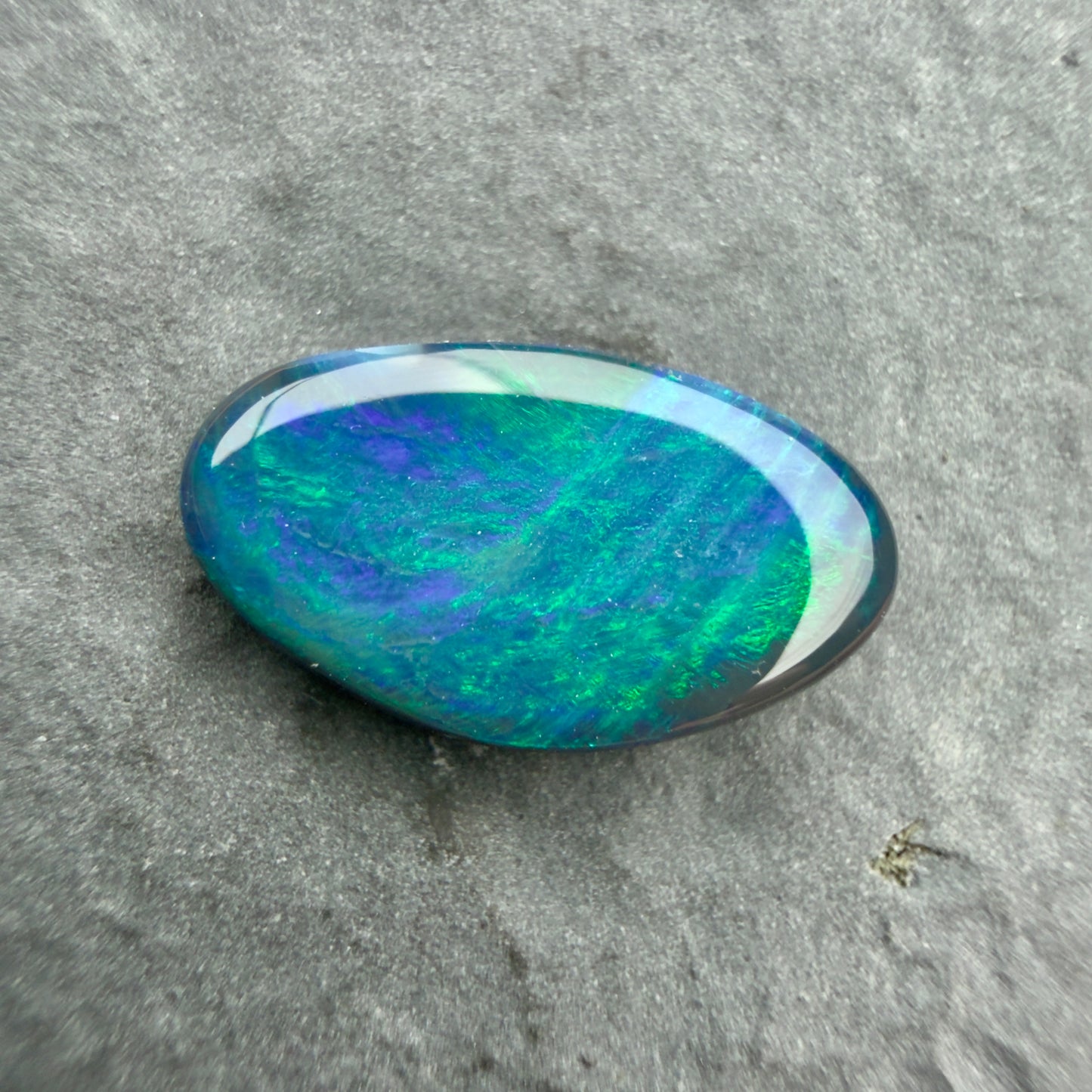 1.58cts Affordable Black Opal With A Blue Green Play Of Color, From Lightning Ridge Australia