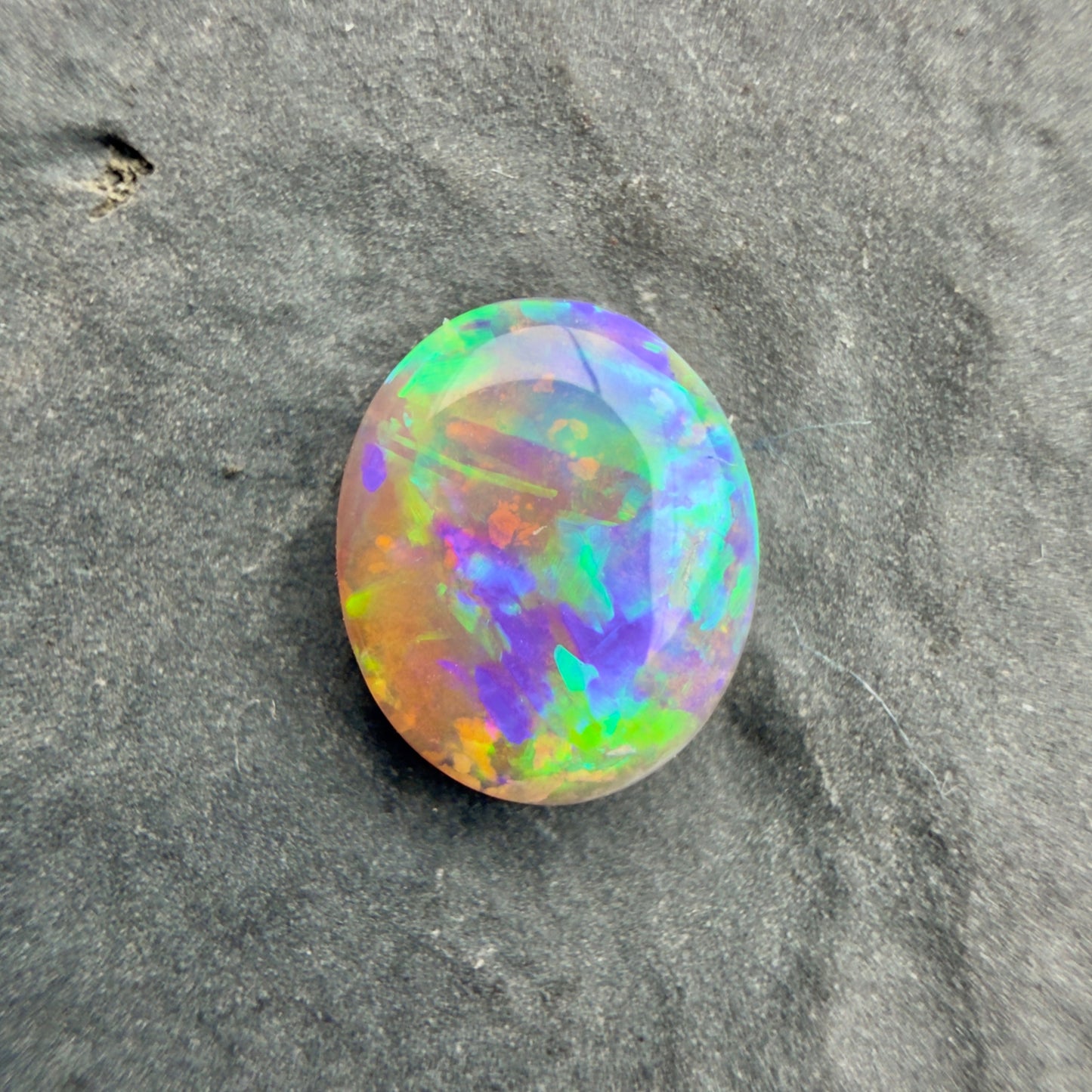 0.81cts Affordable Dark Opal With A Vivid Green Blue Play Of Color, From Lightning Ridge Australia