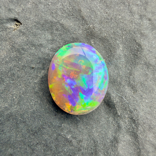 0.81cts Affordable Dark Opal With A Vivid Green Blue Play Of Color, From Lightning Ridge Australia