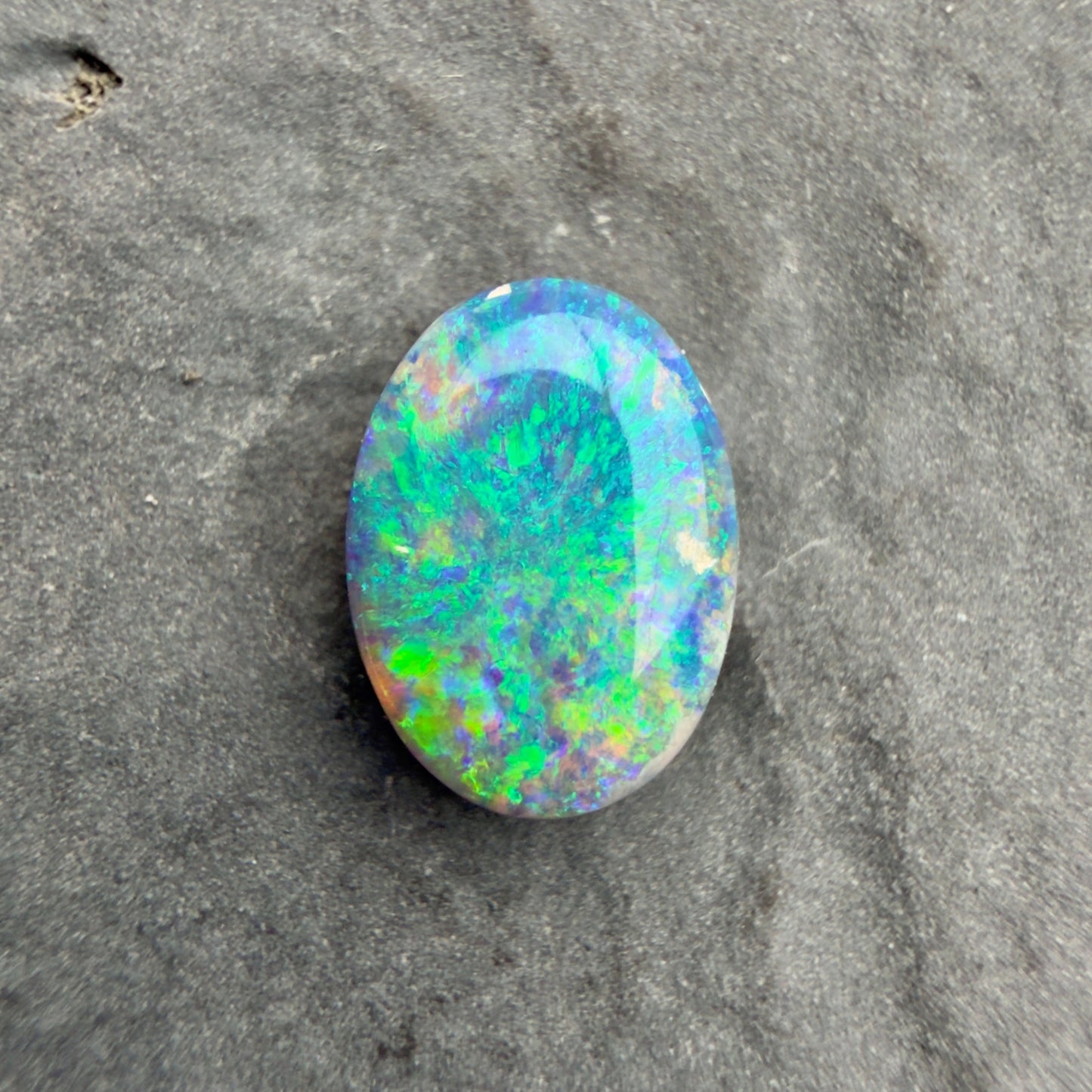 1.19cts Affordable Black Opal With A Vivid Green Blue Play Of Color, From Lightning Ridge Australia