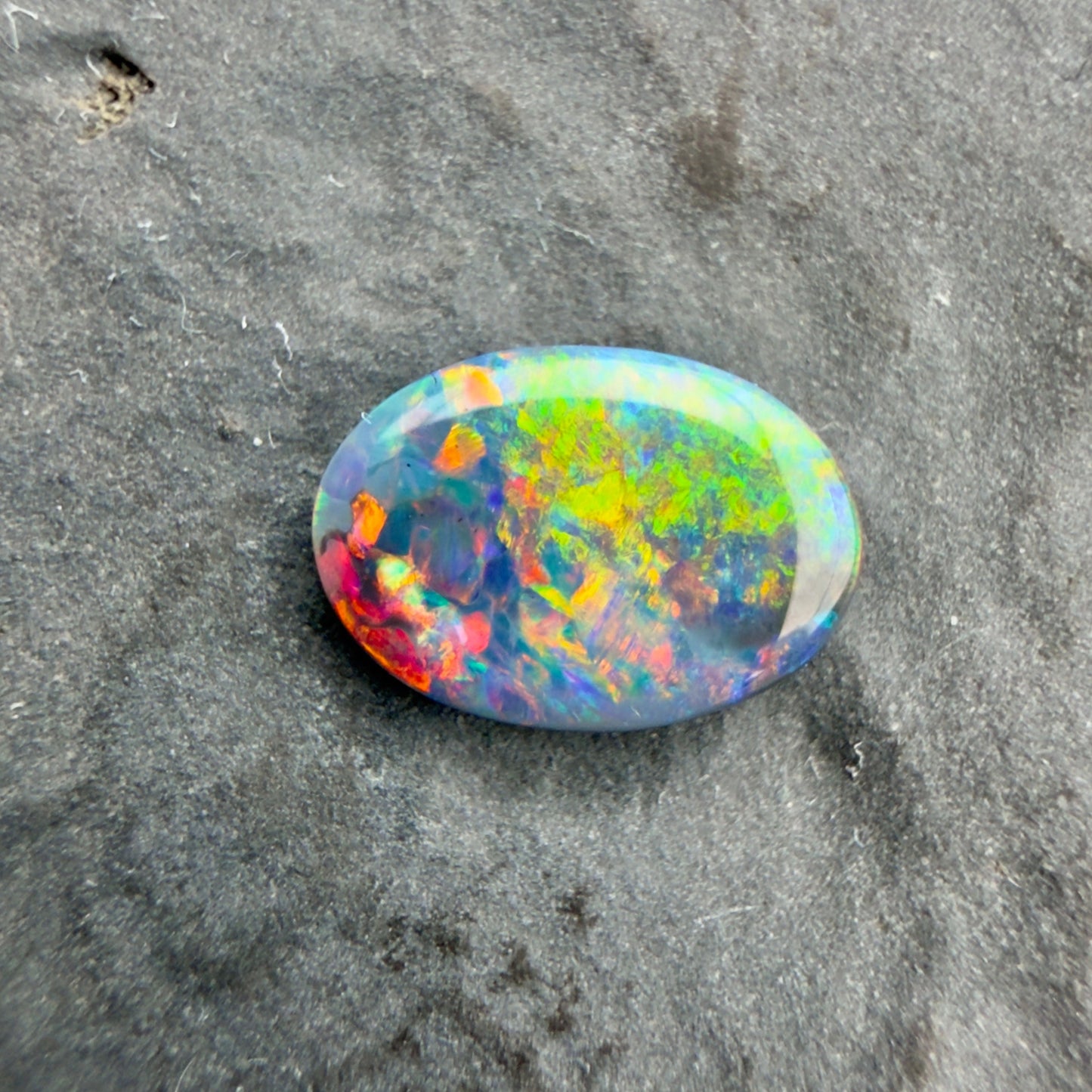 0.79cts Black Opal With A Vivid Red Pink Multicolor Play Of Color, From Lightning Ridge Australia (Copy)