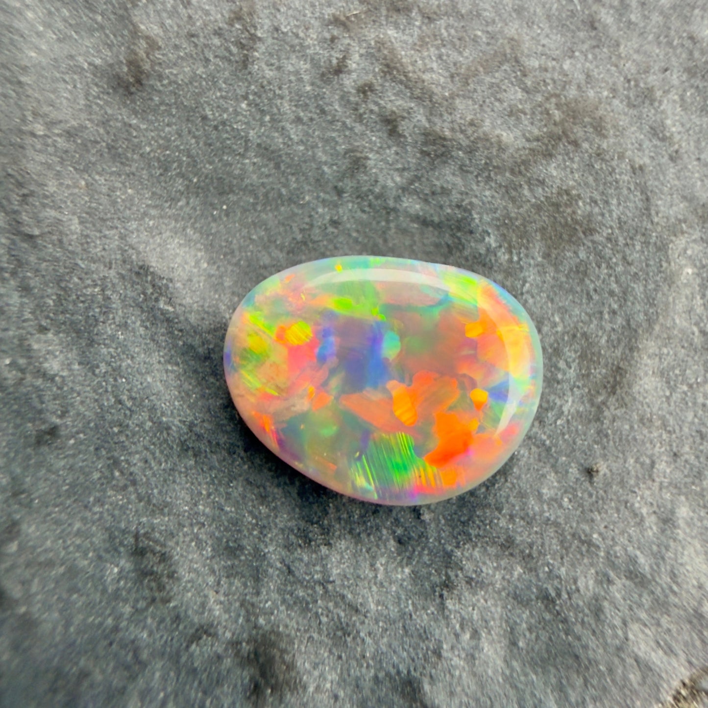 0.4cts Affordable Dark Opal With A Vivid Red Pink Multicolor Play Of Color, From Lightning Ridge Australia