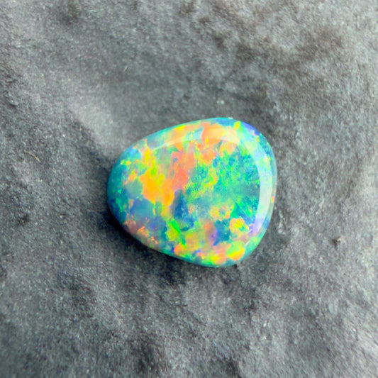 0.4cts Gem Black Opal With A Vivid Red Pink Multicolor Play Of Color, From Lightning Ridge Australia