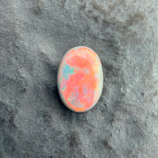 0.36cts Small Gem Dark Opal With A Vivid Red Pink Multicolor Play Of Color, From Lightning Ridge Australia