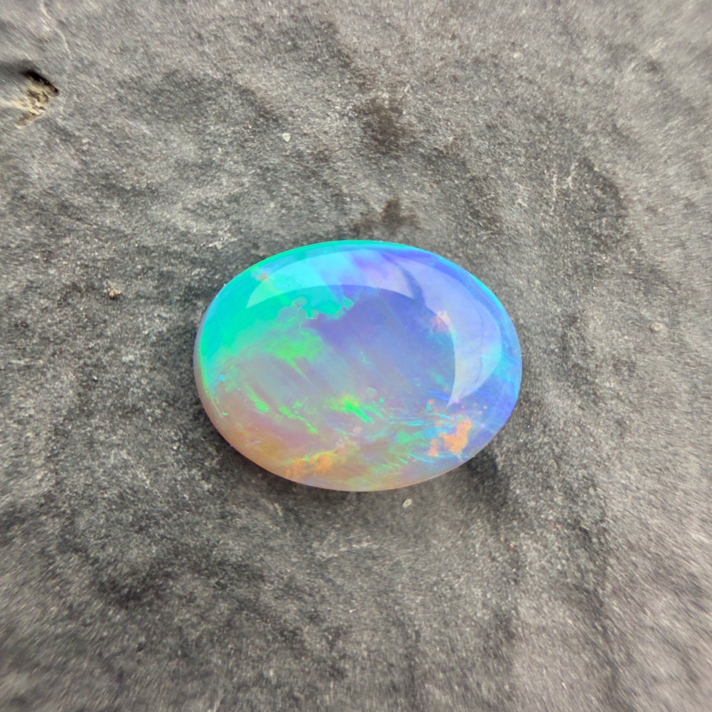 0.68cts Affordable Crystal Opal With A Green Blue Play Of Color, From Lightning Ridge Australia