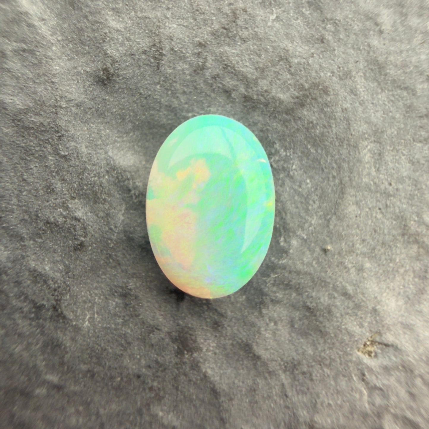 0.76cts Affordable Crystal Opal With A Green Yellow Gold Play Of Color, From Lightning Ridge Australia