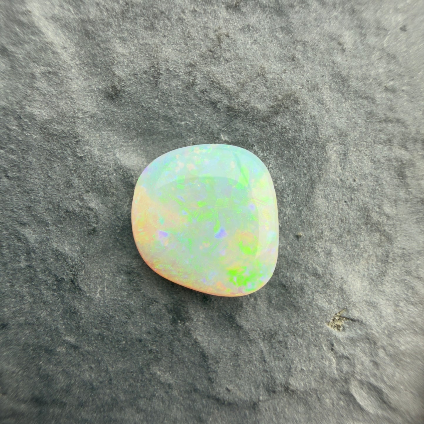 0.96cts Affordable Crystal Opal With A Green Yellow Gold Play Of Color, From Lightning Ridge Australia
