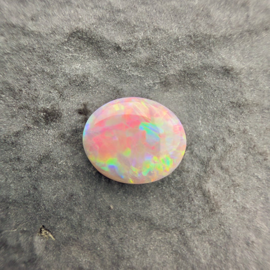 0.58cts Affordable Dark Opal With A Red Pink Multicolor Play Of Color, From Lightning Ridge Australia