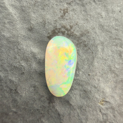 0.9cts Affordable Crystal Opal With A Green Yellow Gold Play Of Color, From Lightning Ridge Australia