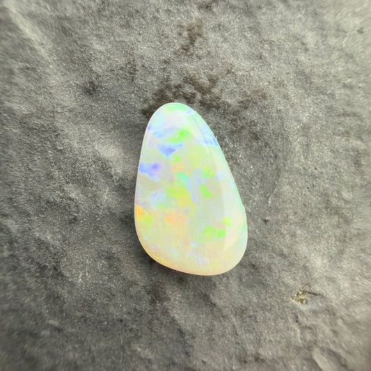 0.77cts Affordable Dark Opal With A Green Yellow Gold Play Of Color, From Lightning Ridge Australia