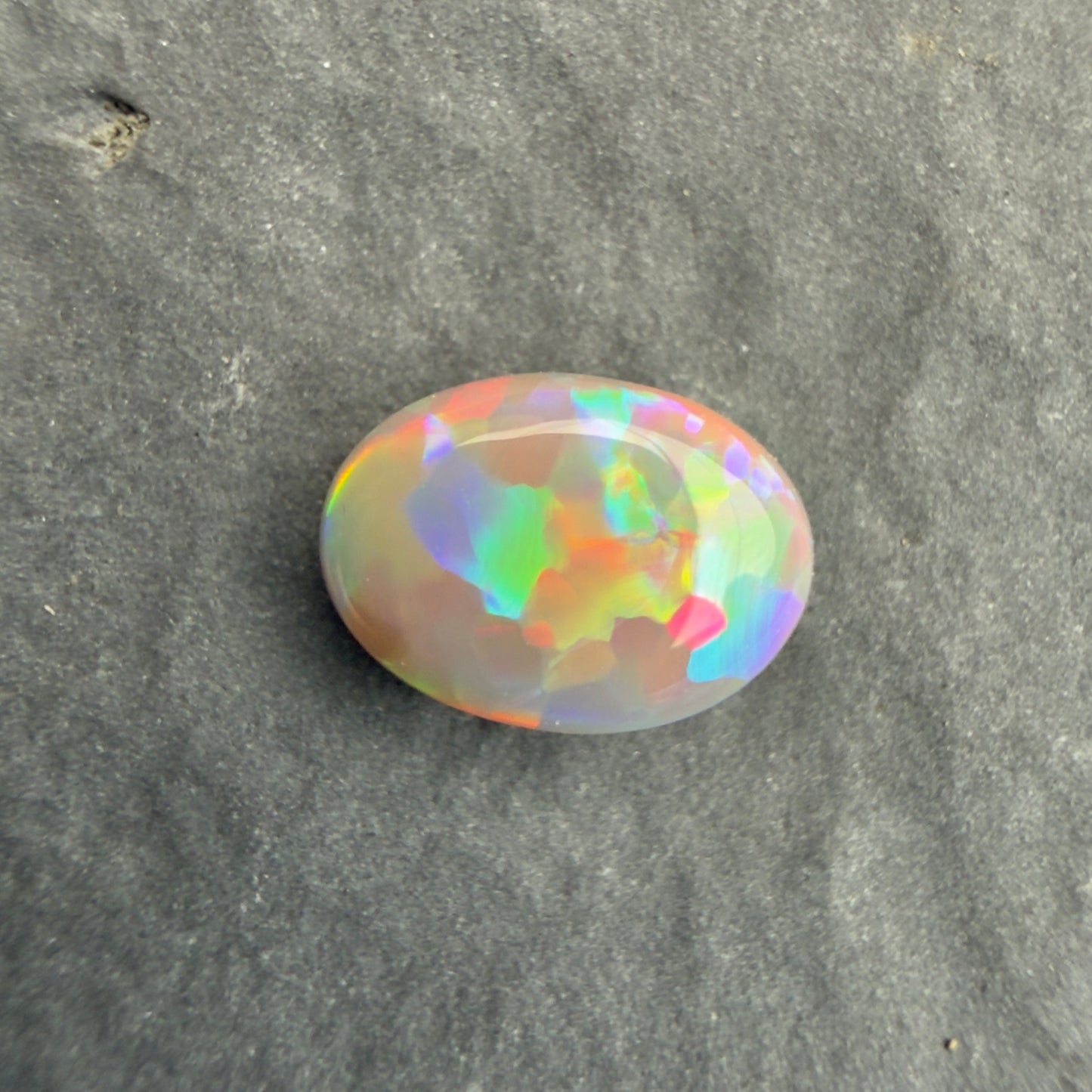 0.96cts Affordable Dark Opal With A Red Multicolor Play Of Color, From Lightning Ridge Australia