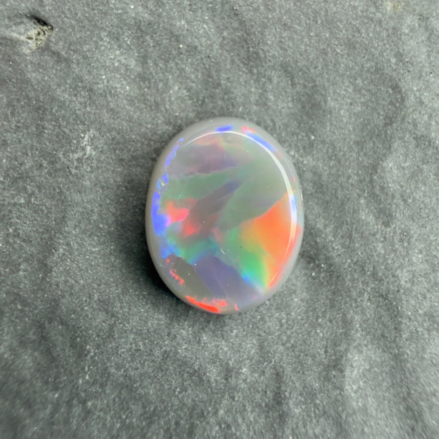 0.7cts Affordable Dark Opal With A Blue Red Multicolor Play Of Color, From Lightning Ridge Australia