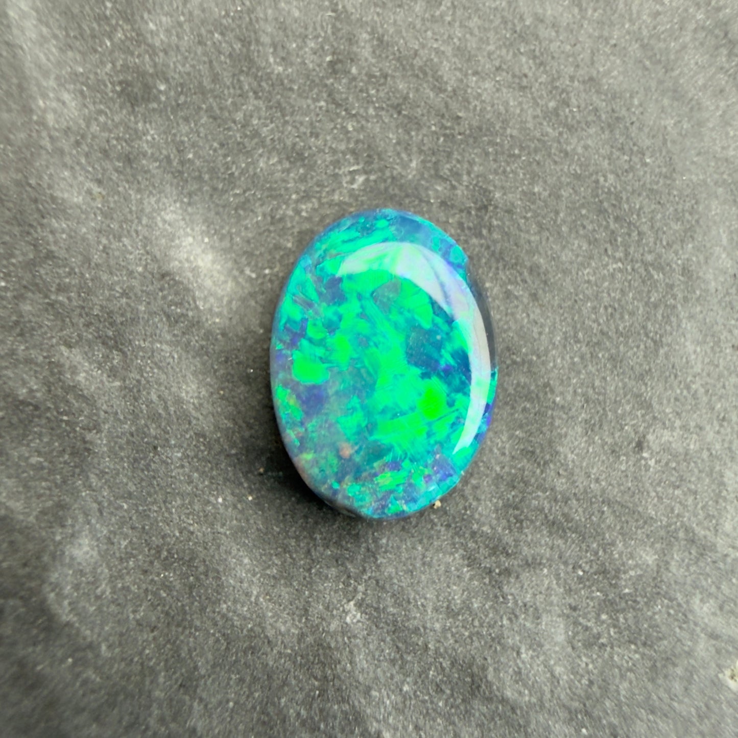 0.34cts Affordable Gem Black Opal With A Green Blue Play Of Color, From Lightning Ridge Australia