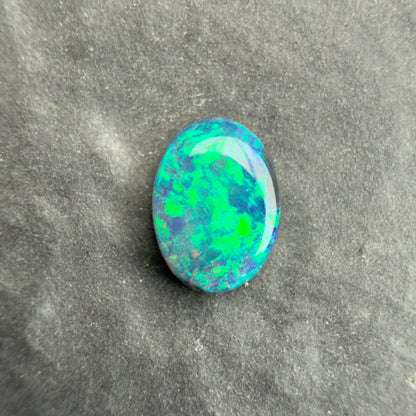 0.34cts Affordable Gem Black Opal With A Green Blue Play Of Color, From Lightning Ridge Australia