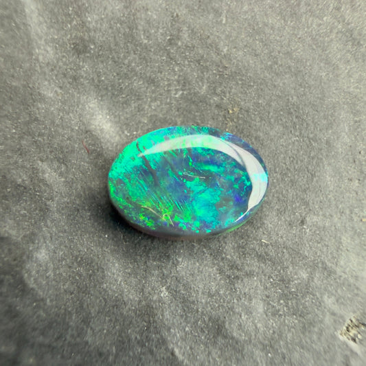 0.46cts Affordable Black Opal With A Green Blue Play Of Color, From Lightning Ridge Australia