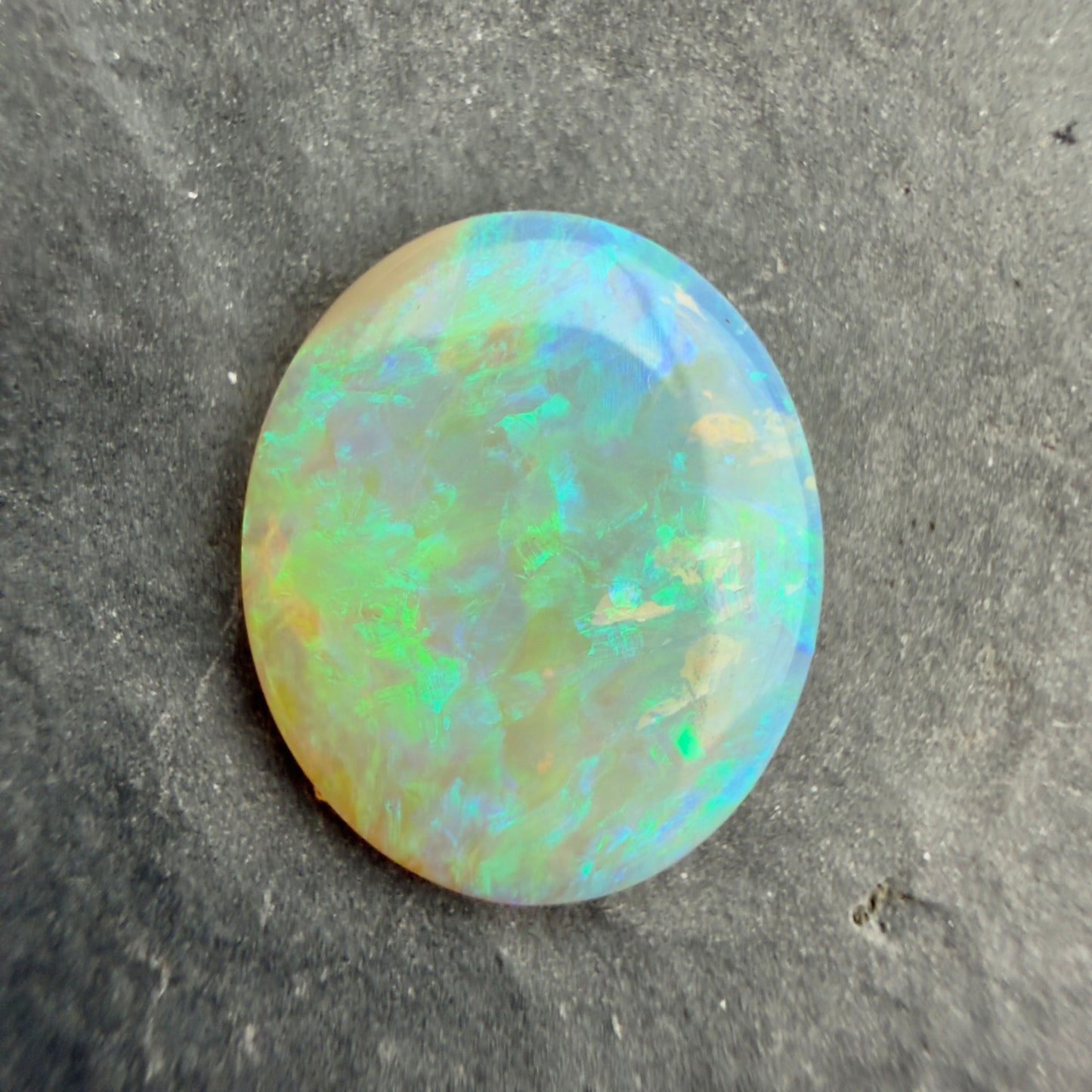 2.19cts Affordable Crystal Opal With A Green Blue Play Of Color, From Lightning Ridge Australia