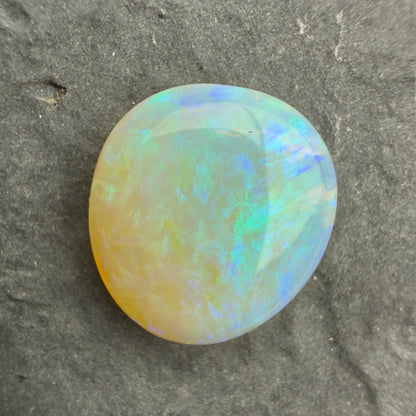 3.95cts Affordable Crystal Opal With A Green Blue Play Of Color, From Lightning Ridge Australia