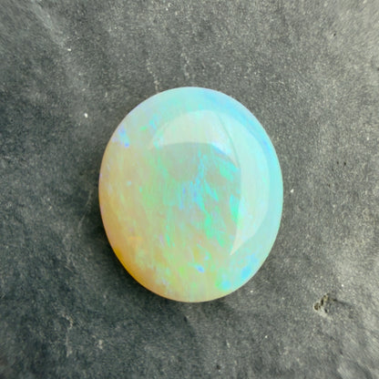 2.42cts Affordable Crystal Opal With A Green Blue Play Of Color, From Lightning Ridge Australia