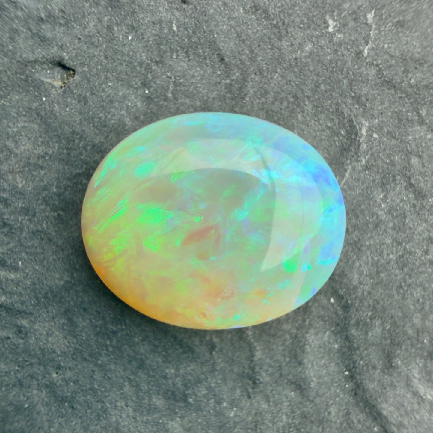 3.06cts Affordable Crystal Opal With A Green Blue Play Of Color, From Lightning Ridge Australia