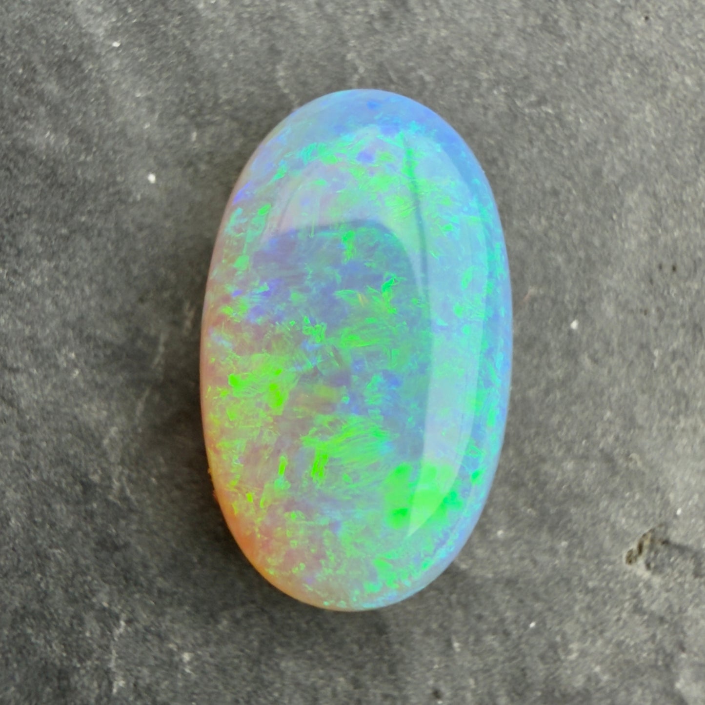 3.21cts Affordable Crystal Opal With A Green Blue Play Of Color, From Lightning Ridge Australia