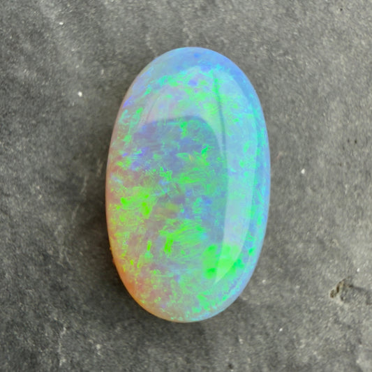 3.21cts Affordable Crystal Opal With A Green Blue Play Of Color, From Lightning Ridge Australia