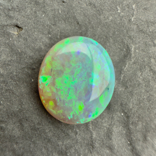 1.86cts Affordable Crystal Opal With A Green Blue Play Of Color, From Lightning Ridge Australia