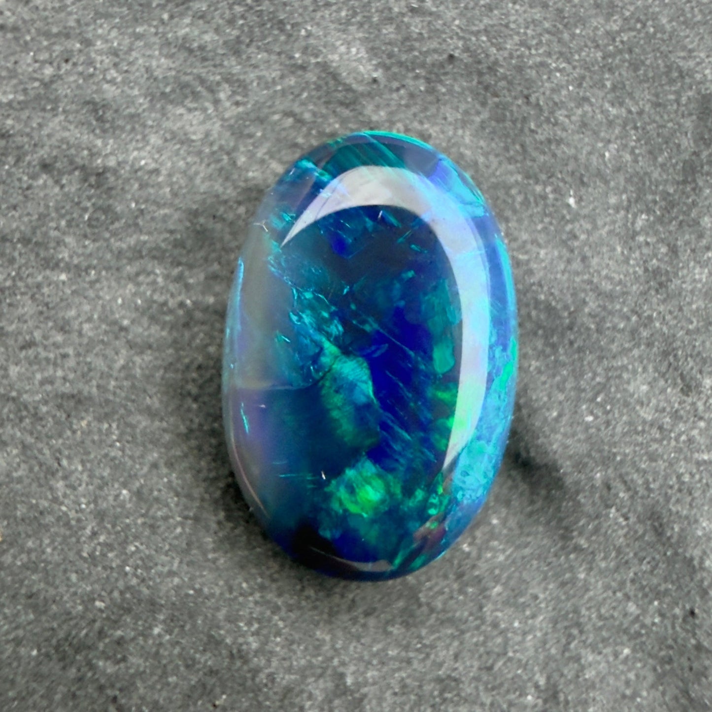 0.7cts Affordable Black Opal With A Blue Green Play Of Color, From Lightning Ridge Australia