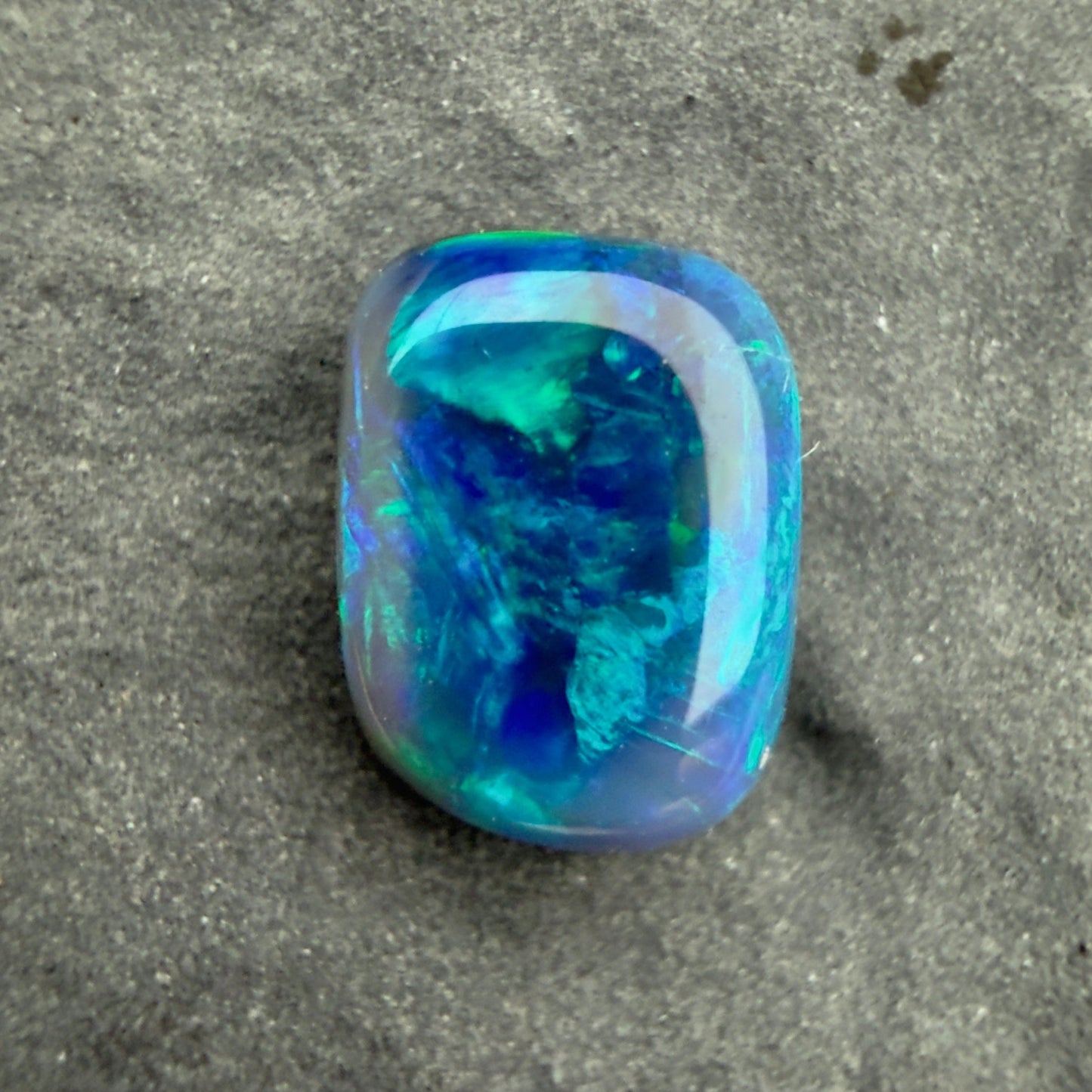0.75cts Affordable Black Opal With A Blue Green Play Of Color, From Lightning Ridge Australia