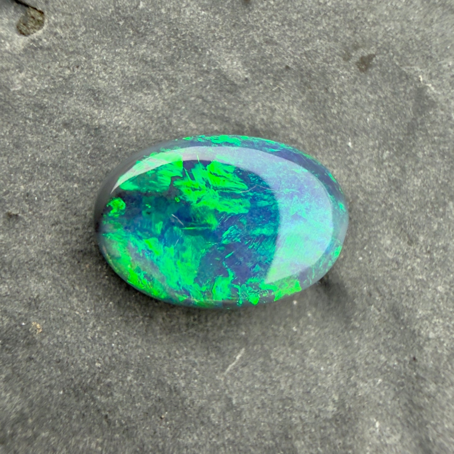 0.88cts Affordable Black Opal With A Green Blue Play Of Color, From Lightning Ridge Australia