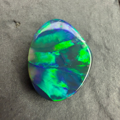 2.81cts Gem Black Opal With A Beautiful Blue Green Play Of Color, From Lightning Ridge Australia