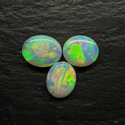 BUNDLE (price for parcel) Crystal Opals With A Vivid Green-Multicolor Palette.