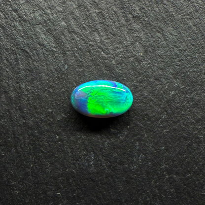 Gem Black Opal With Brilliant Green Color Palettes Hits Of Blue And full faced Color 2.95cts