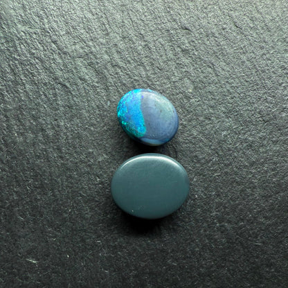 Gem Black Opals With Brilliant Green Color Palettes Hits Of Blue, full faced Color And Floral Pattern